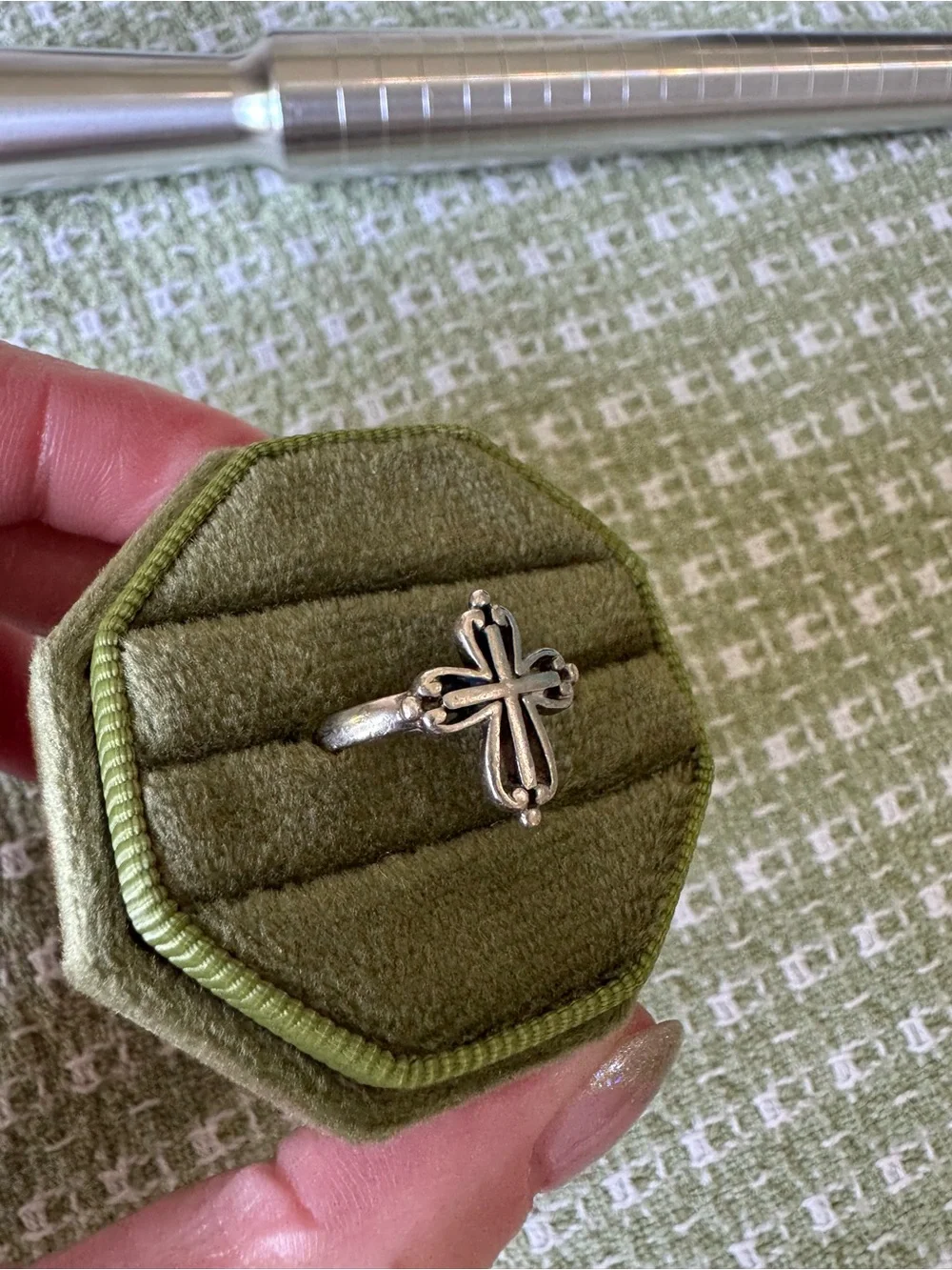 Silver Cross 925 Ring